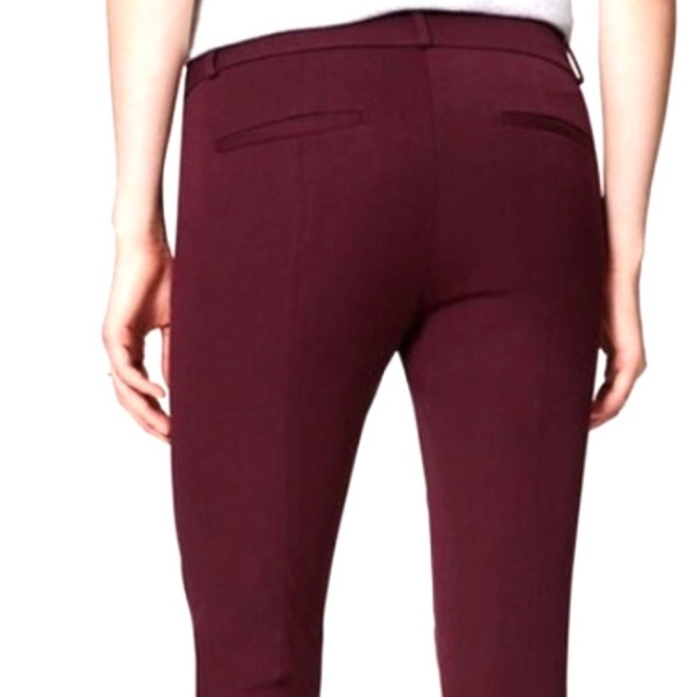 LOFT Julie Skinny Fit Ankle Pants in Plum - Picture 3 of 16